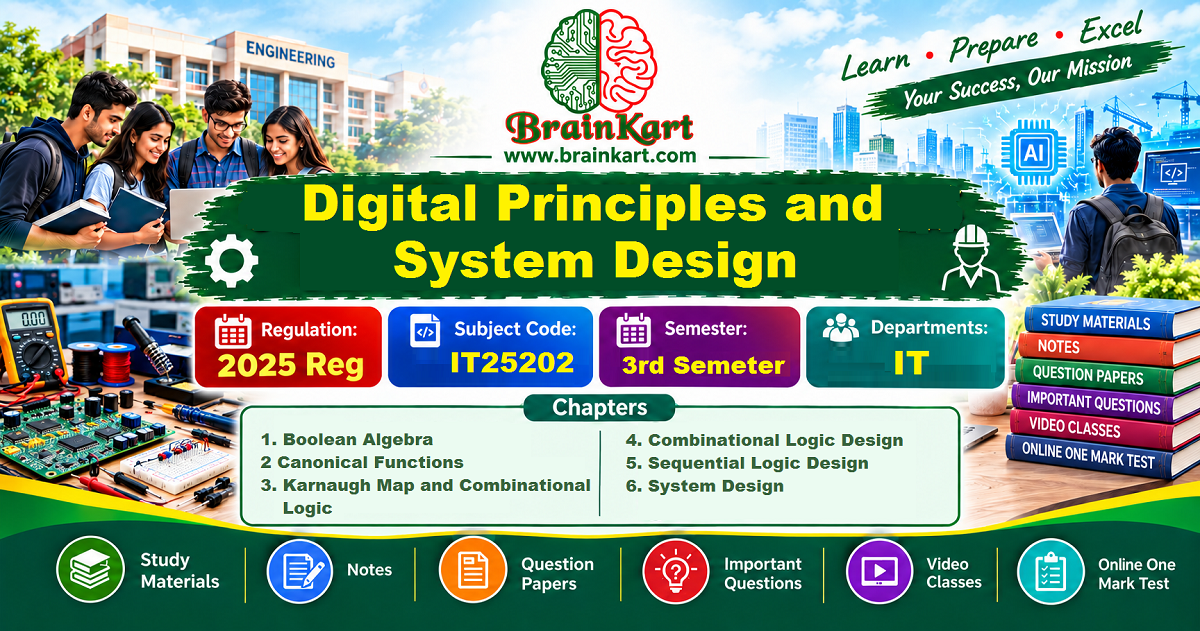 Design Principles Pdf Download Digital Principles and System Design - IT25202 - Study Materials, Notes ...